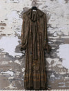 INTO THE EAST 25 Autumn/Winter Lotus Collar Silk Print Ribbon Dress ITE-E1DGAW016GR21DS-LV Green